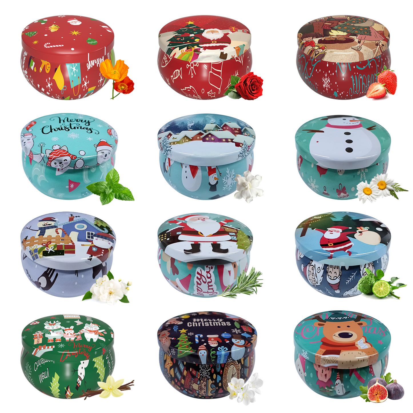 Primevolve Set of 12 Home Scented Aromatherapy Candles with Fragrances