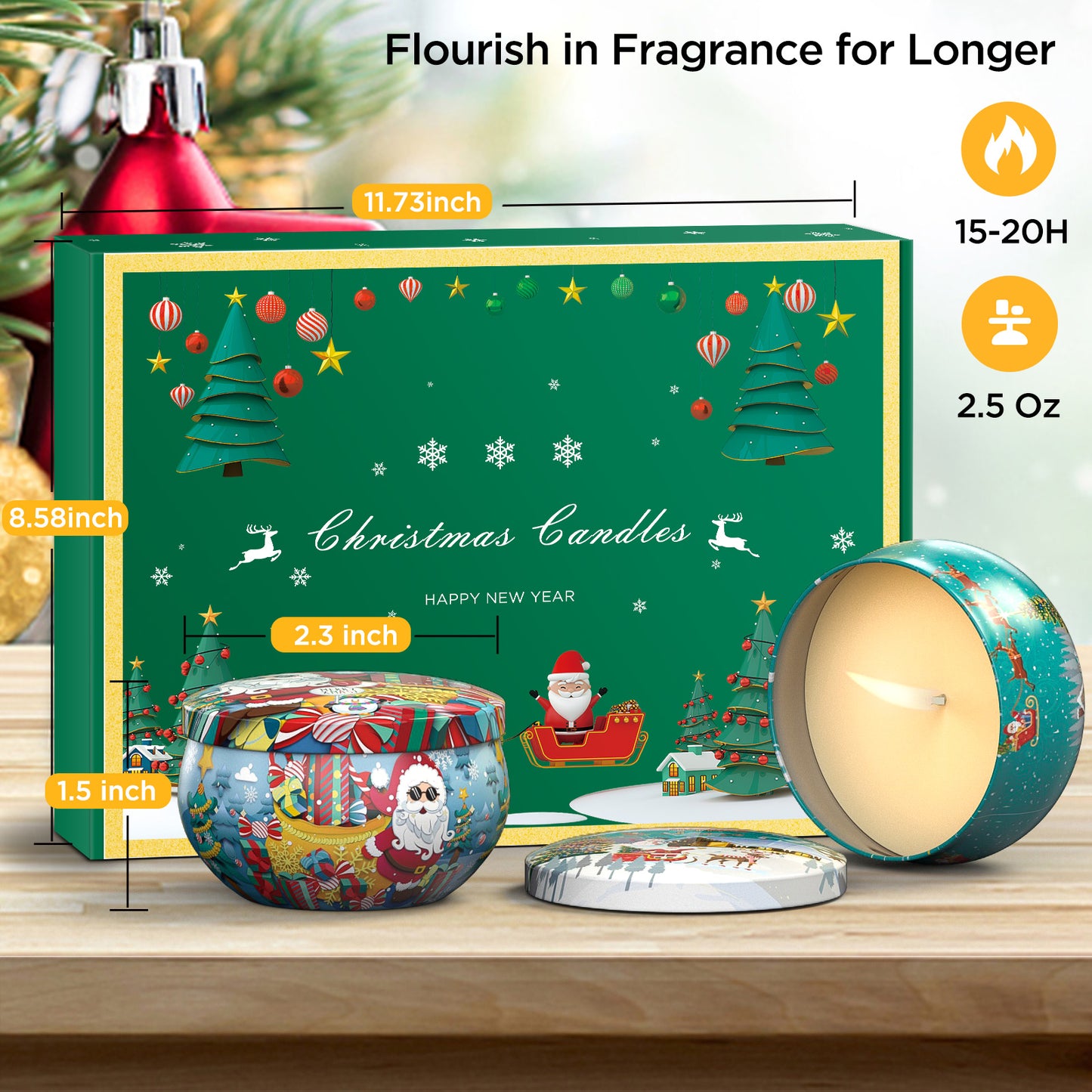 Primevolve Christmas Candles Gifts for Women Set for 12 Bulk Home Aromatherapy Candles