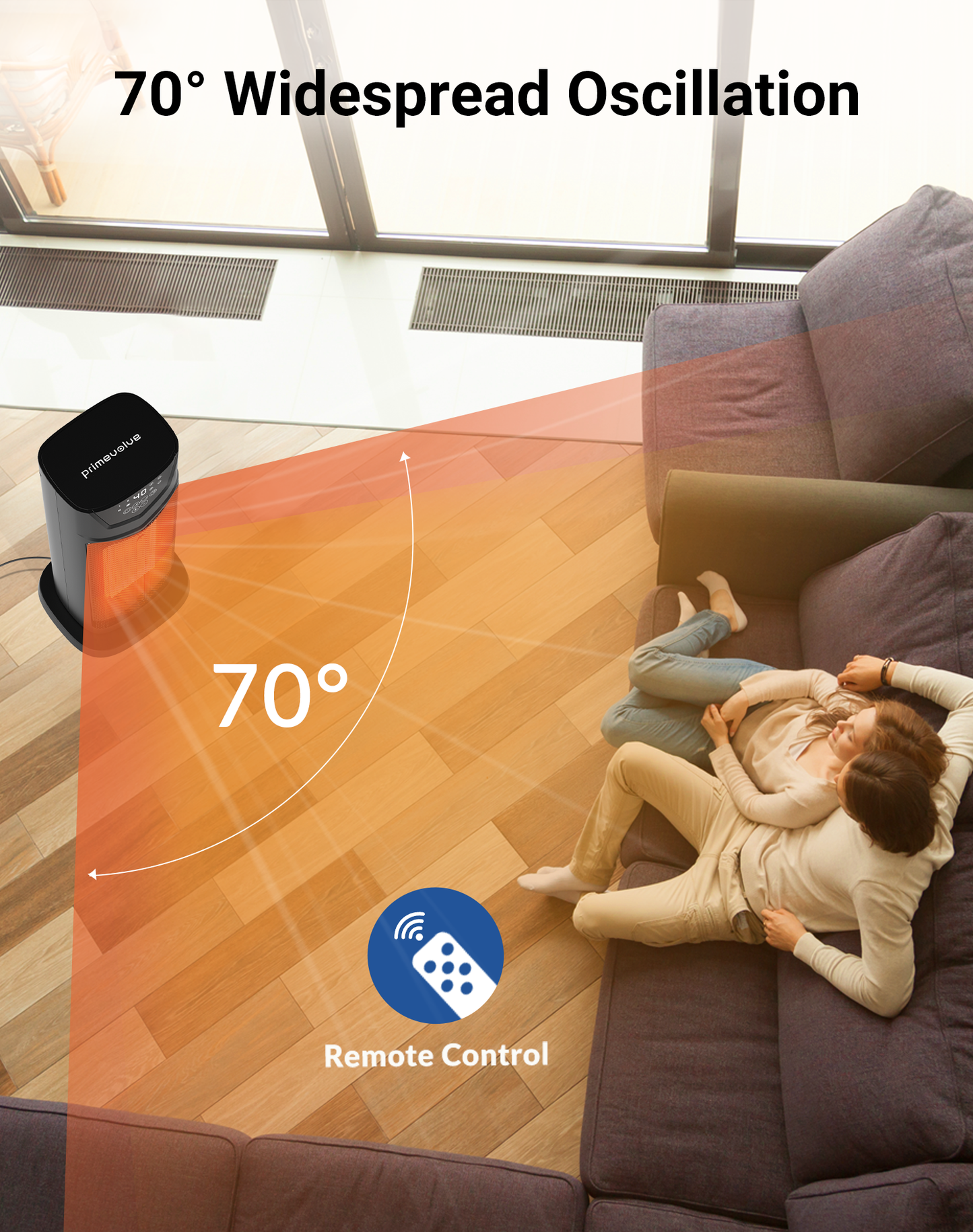 Primevolve Space Heater, Portable Electric Heaters for Indoor Use