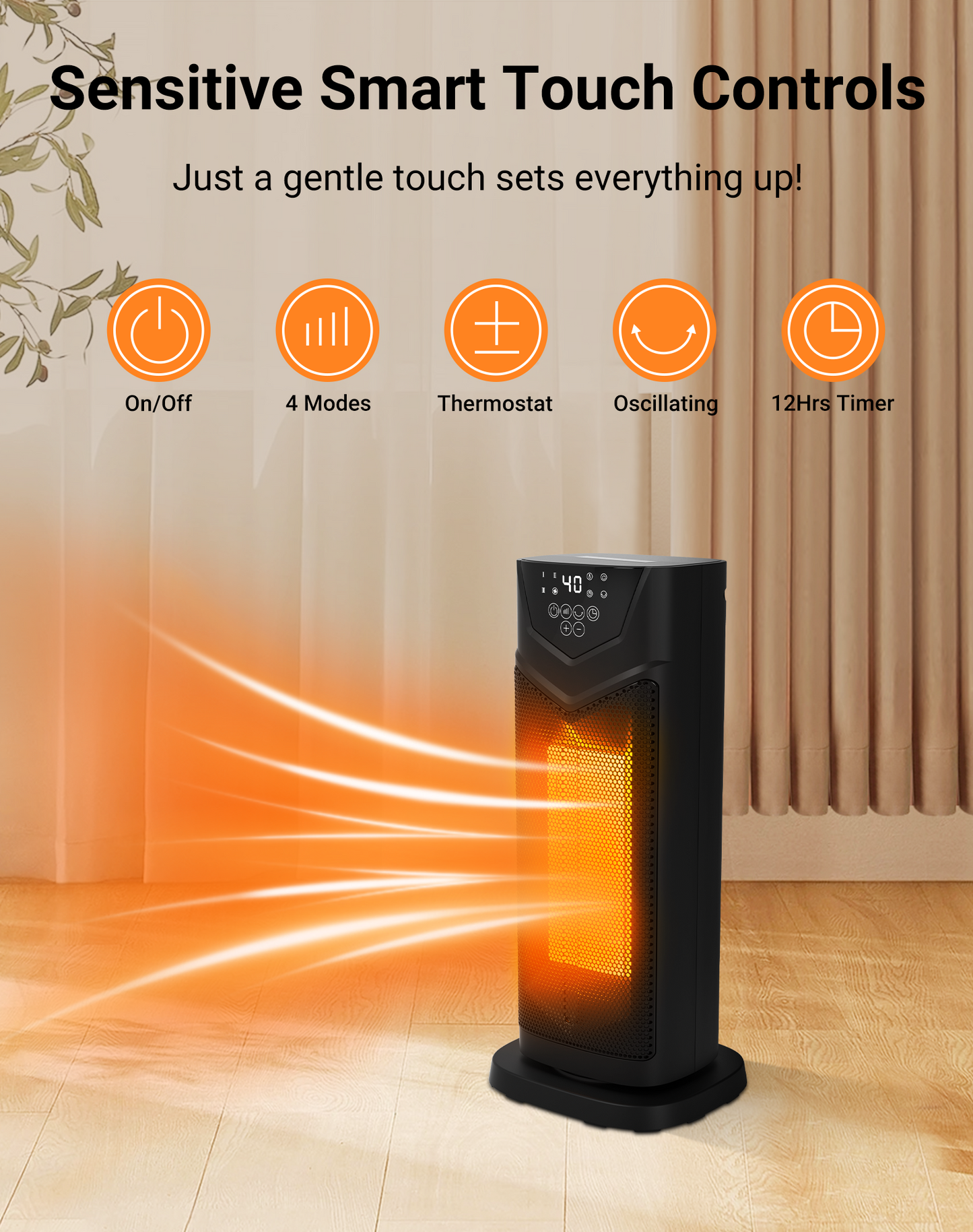 Primevolve Space Heater, Portable Electric Heaters for Indoor Use