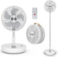 Primevolve P2000 10 inch Portable Battery Operated Fan, Standing Oscillating Fan with Remote