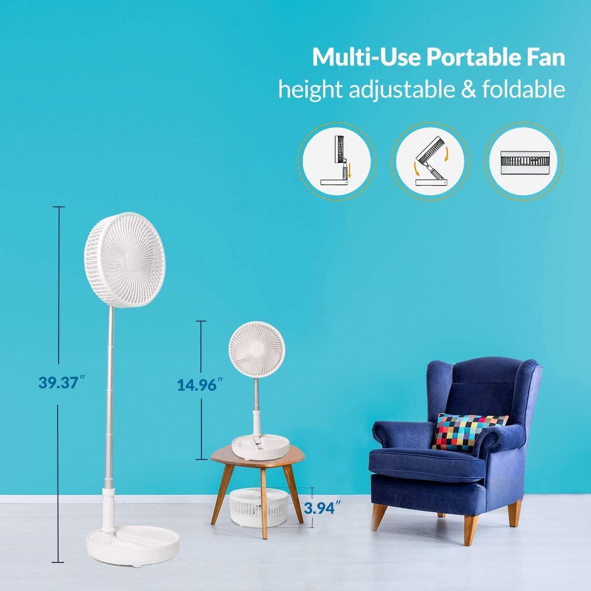 Primevolve PF10 8.7inch Rechargeable Portable USB Fan | Primevolve