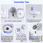 Primevolve 10.6 inch Oscillating Fan for Bedroom, Air Circulator Fan with 6 Speeds Powerful Airflow