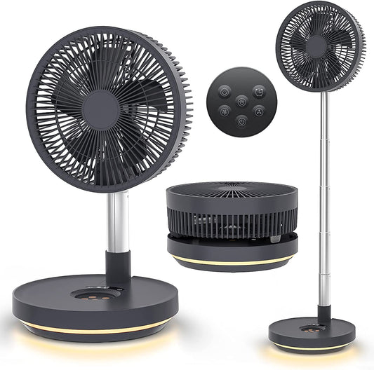 Primevolve PF22 10 inch 360° Rotatable Fan,Rechargeable Battery Powered Fan