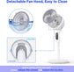 Primevolve 10.6 inch Oscillating Fan for Bedroom, Air Circulator Fan with 6 Speeds Powerful Airflow