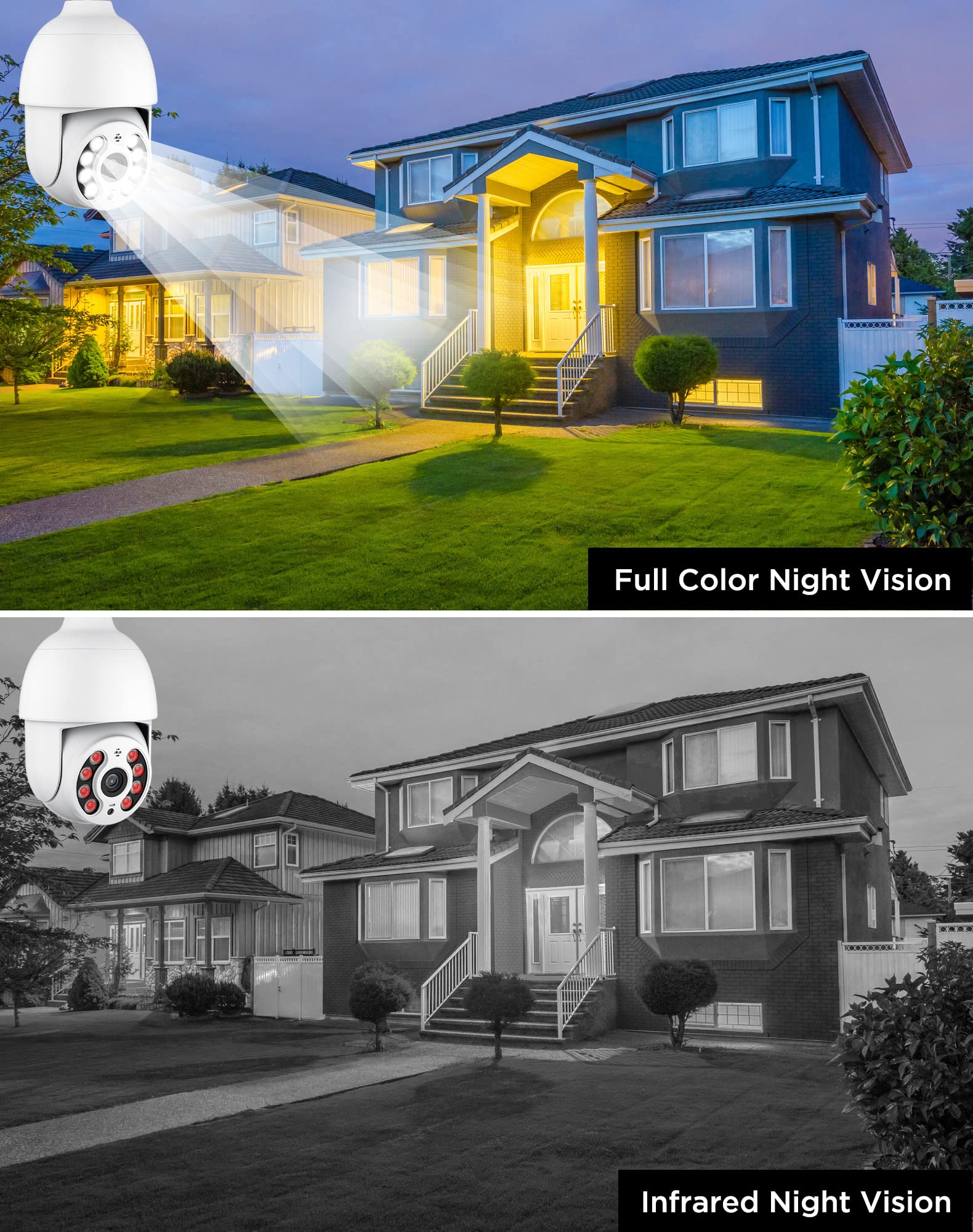 4MP Bulb Security Camera 2.4GHz 360° 2K Security Wireless Outdoor