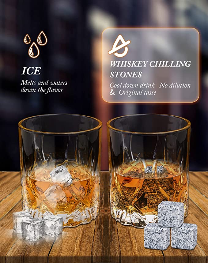 Wooden Whiskey Glasses Set, Scotch Glass Set