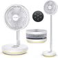 Primevolve PF22 Portable Rechargeable Oscillating Fan, Battery Operated Fan Adjustable Height, Grey 10"