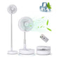 Primevolve PF11S 7.7inch Portable Oscillating Standing Fan,Rechargeable Battery Operated USB Floor Table Desk Fan with Remote,360° Rotatable（副本）